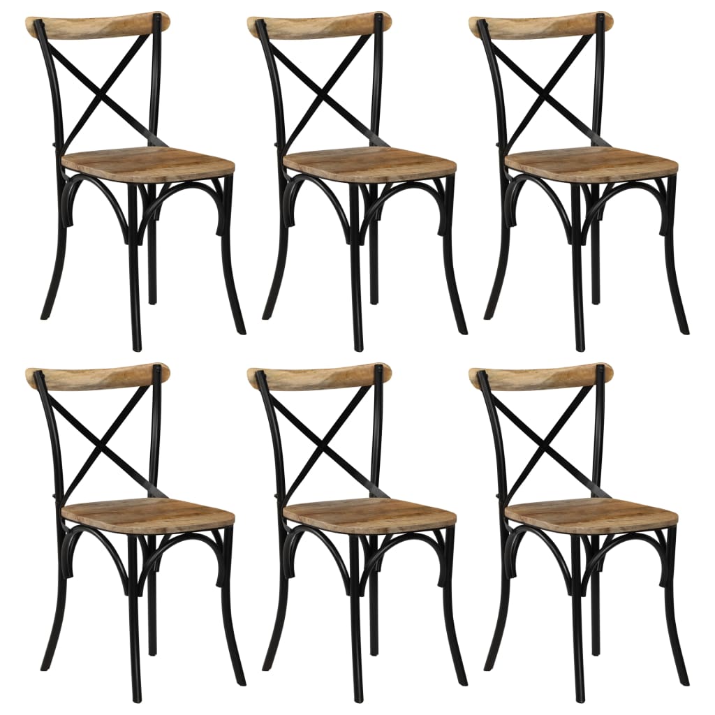 Sillas Con Respaldo Cruzado 4 Uds Madera Maciza De Mango Blanco