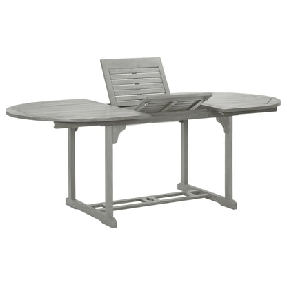 Mesa De Jardín Madera Maciza De Acacia Gris