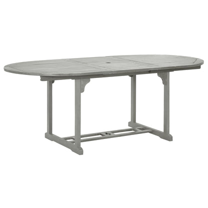 Mesa De Jardín Madera Maciza De Acacia Gris