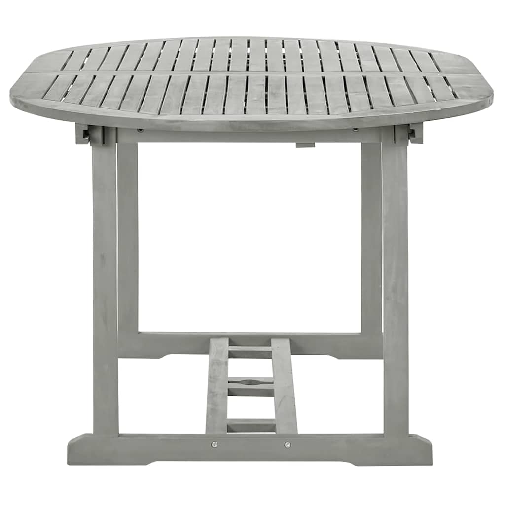 Mesa De Jardín Madera Maciza De Acacia Gris