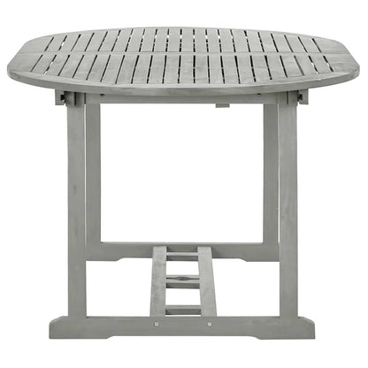 Mesa De Jardín Madera Maciza De Acacia Gris