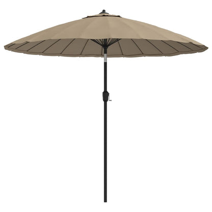 Sombrilla De Jardín Con Palo De Aluminio Taupe 270 Cm