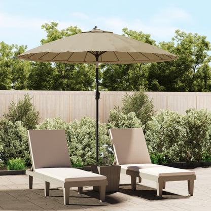 Sombrilla De Jardín Con Palo De Aluminio Taupe 270 Cm
