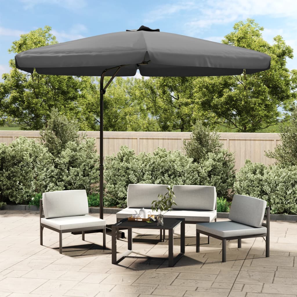 Sombrilla De Jardín Con Palo De Acero Taupe 300 Cm