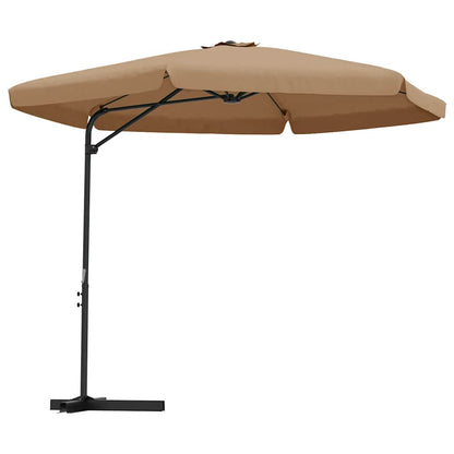 Sombrilla De Jardín Con Palo De Acero Taupe 300 Cm