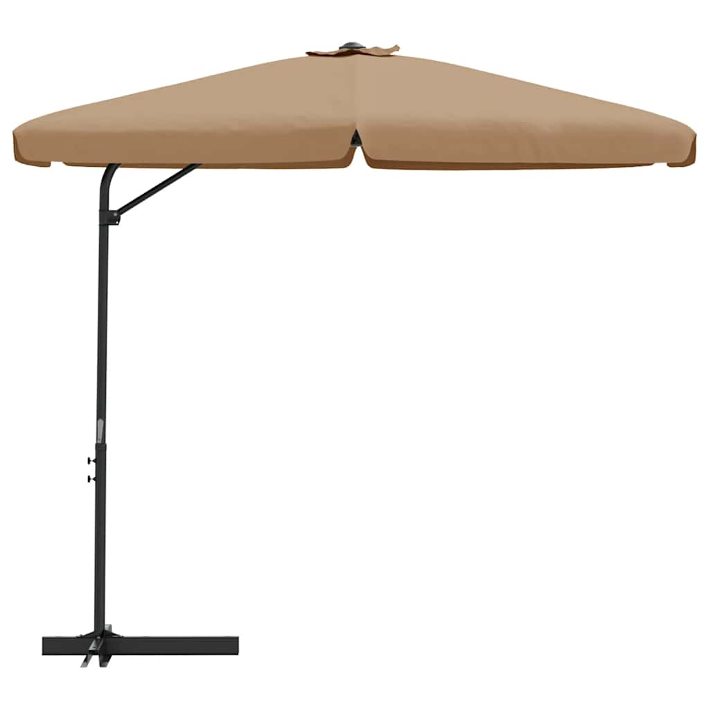 Sombrilla De Jardín Con Palo De Acero Taupe 300 Cm