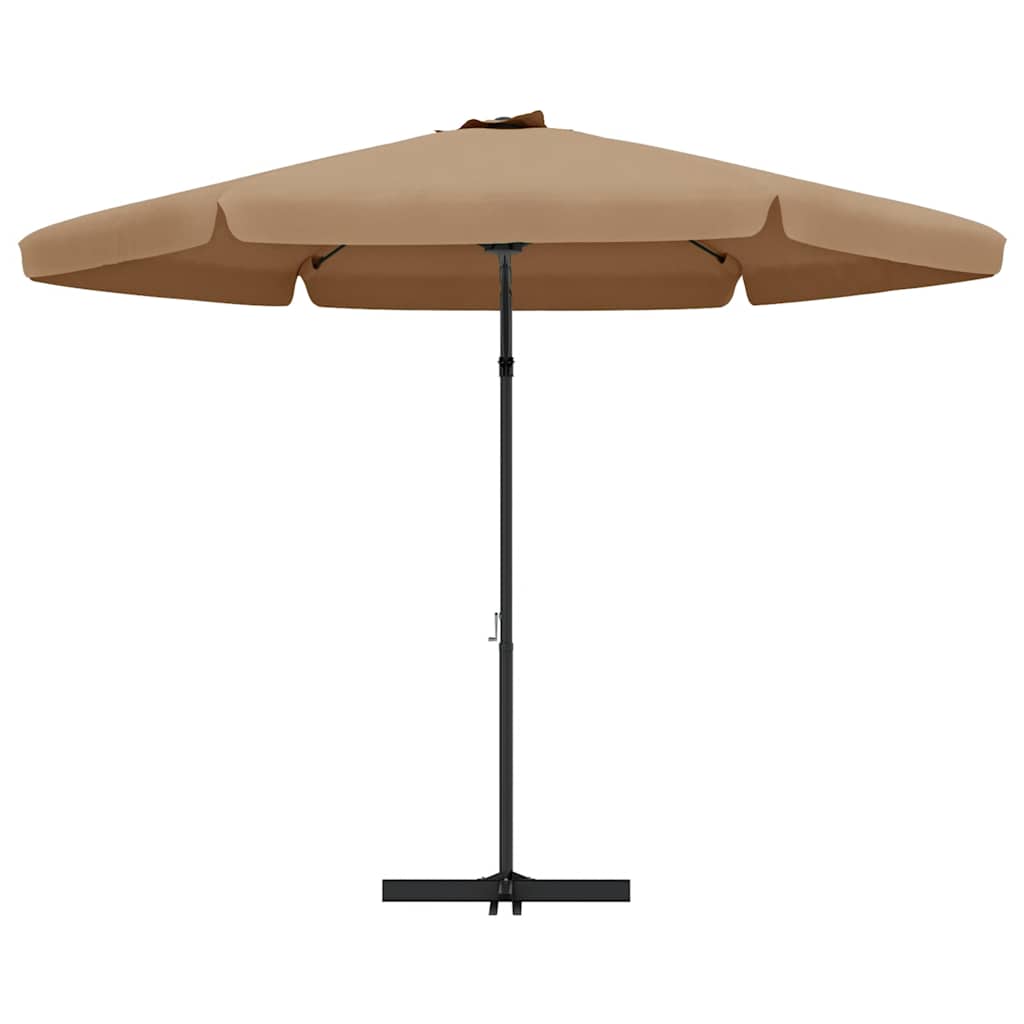 Sombrilla De Jardín Con Palo De Acero Taupe 300 Cm