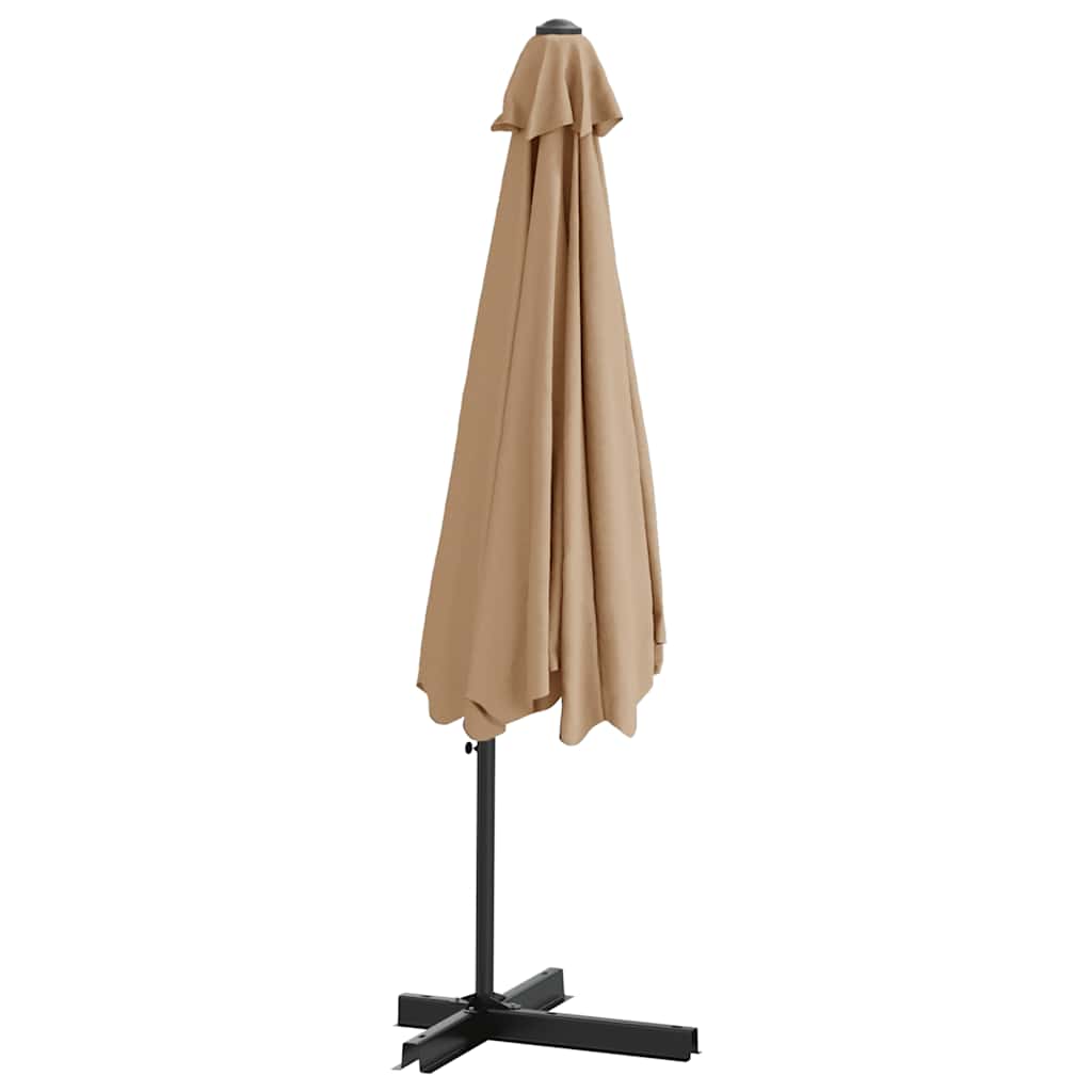 Sombrilla De Jardín Con Palo De Acero Taupe 300 Cm