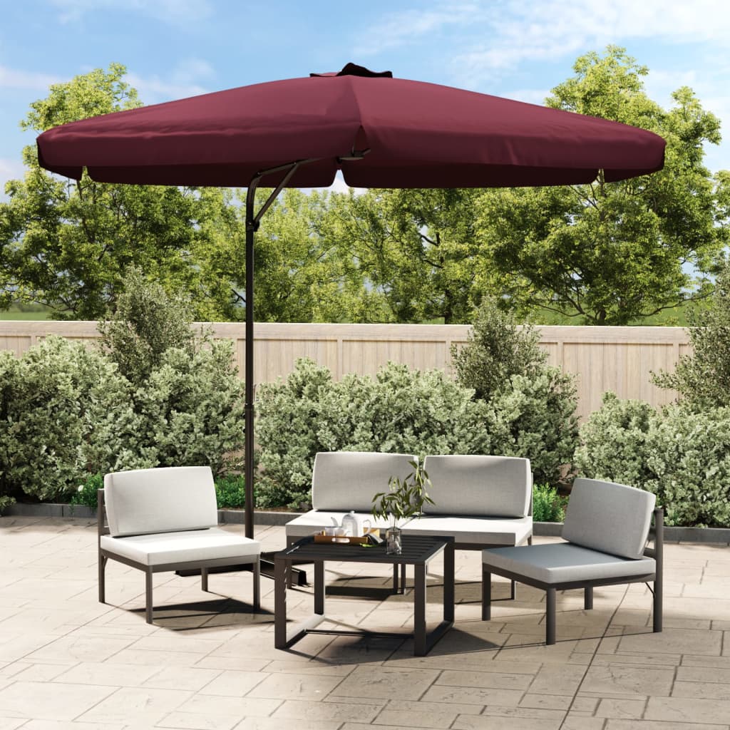 Sombrilla De Jardín Con Palo De Acero Taupe 300 Cm