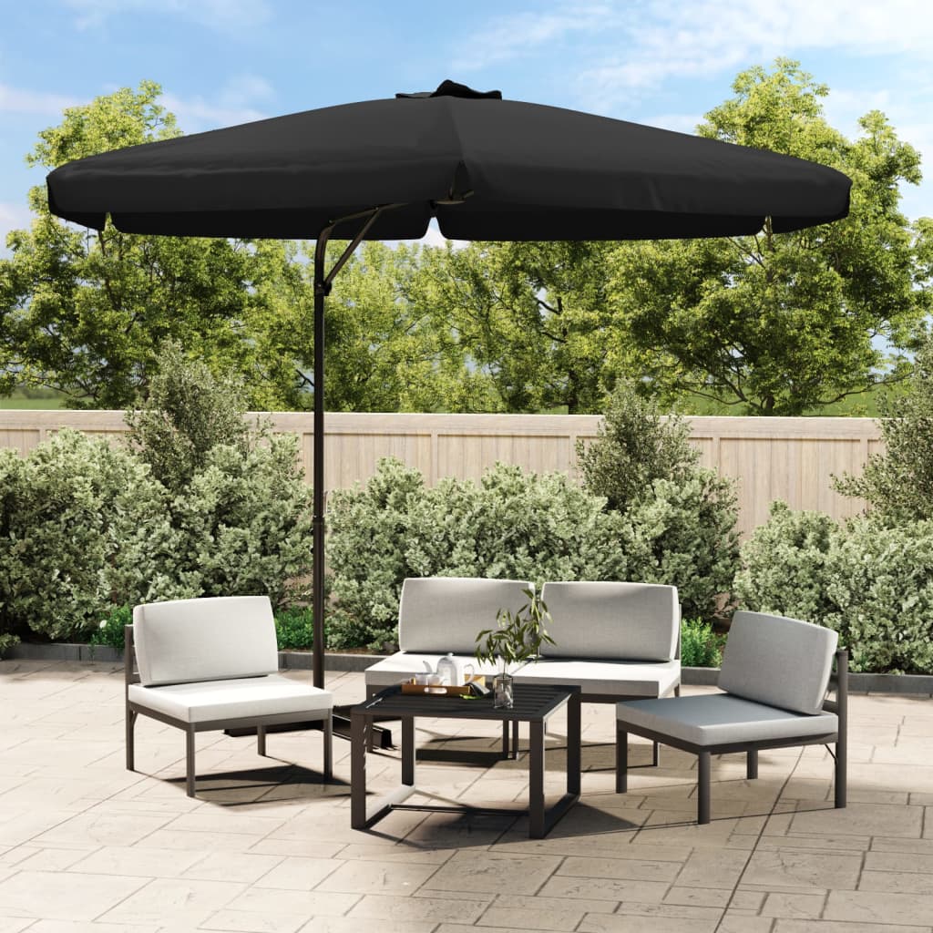 Sombrilla De Jardín Con Palo De Acero Taupe 300 Cm