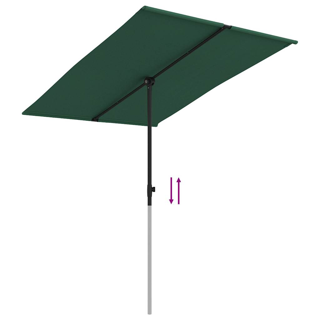 Sombrilla De Jardín Con Palo De Aluminio 2X1,5 M