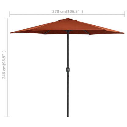 Sombrilla De Jardín Con Palo De Aluminio 270X246 Cm