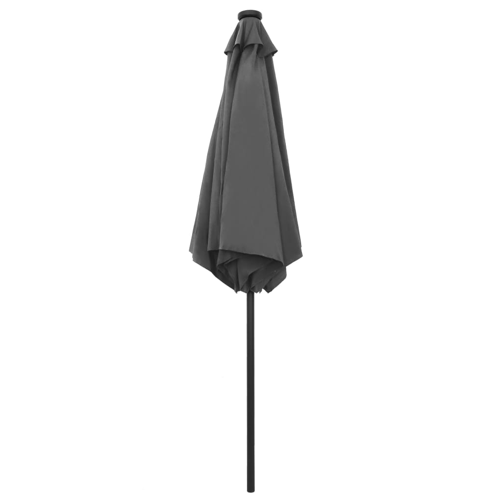 Sombrilla De Jardín Luces Led Palo De Aluminio 270 Cm