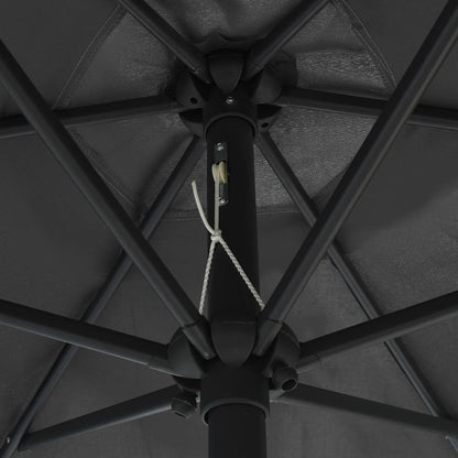 Sombrilla De Jardín Luces Led Palo De Aluminio 270 Cm