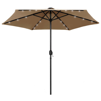 Sombrilla De Jardín Luces Led Palo De Aluminio 270 Cm