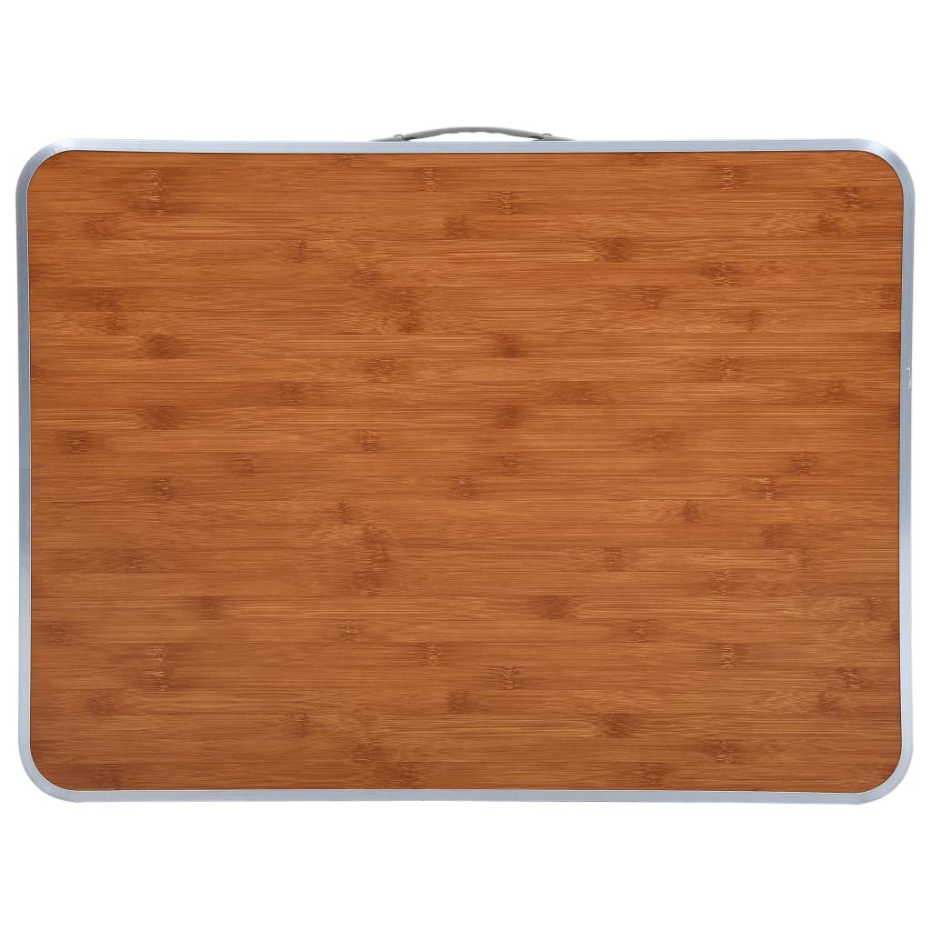 Mesa De Camping Plegable Con Estructura Metálica 80X60 Cm