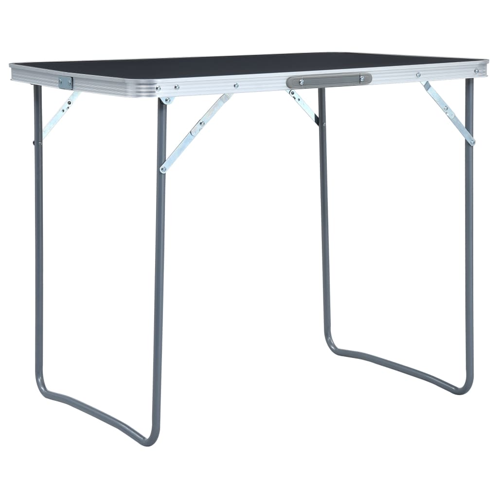 Mesa De Camping Plegable Con Estructura Metálica 80X60 Cm