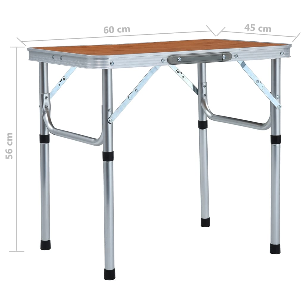 Mesa De Camping Plegable Aluminio 60X45 Cm