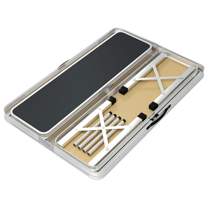 Mesa De Camping Plegable Con 2 Bancos Aluminio