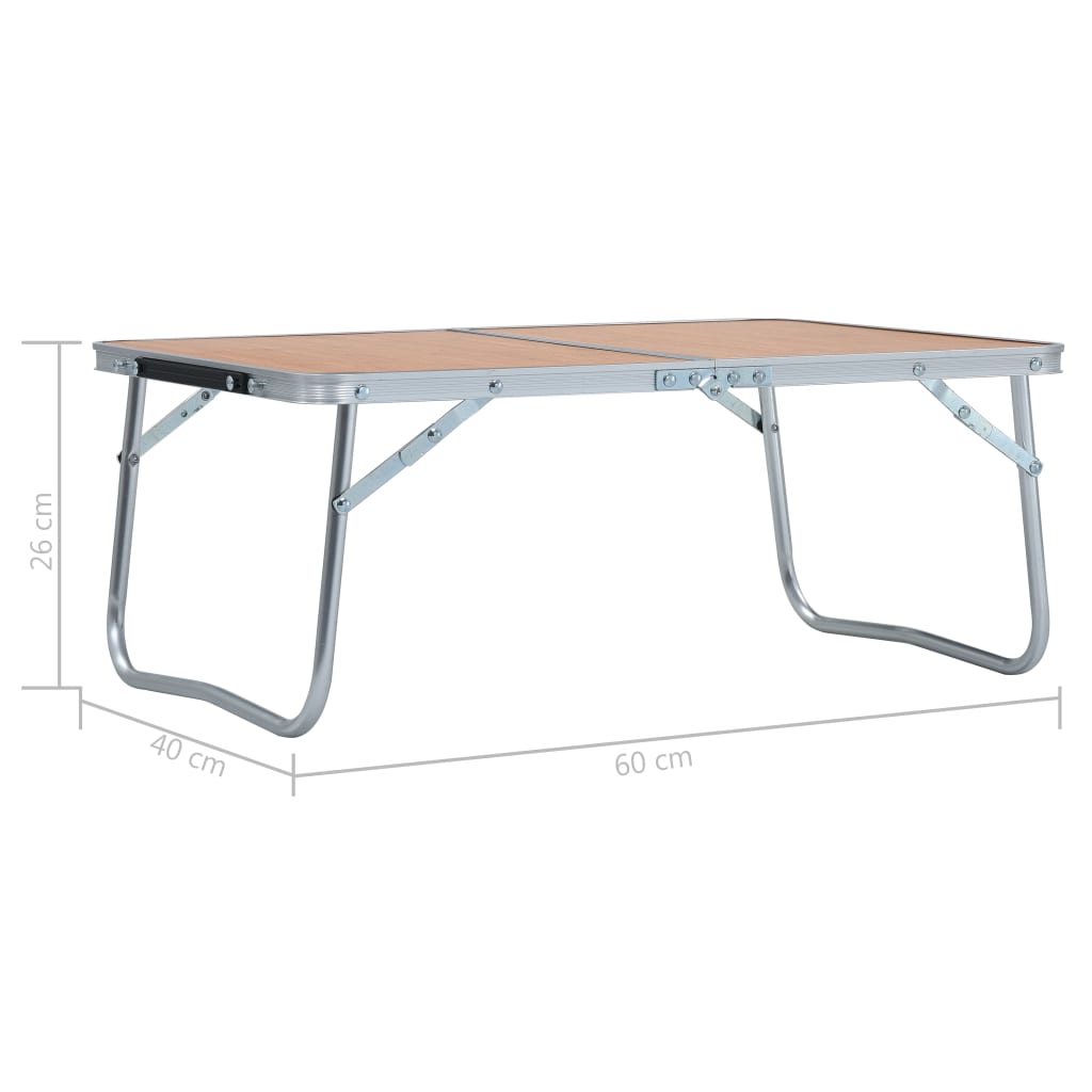 Mesa De Camping Plegable Aluminio 60X40 Cm