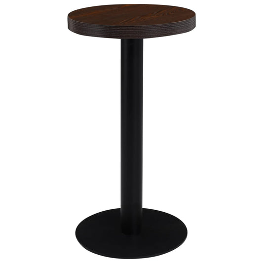 Mesa De Bistró Mdf Marrón Oscuro 40 Cm