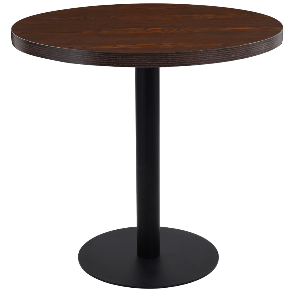 Mesa De Bistró Mdf Marrón Oscuro 40 Cm