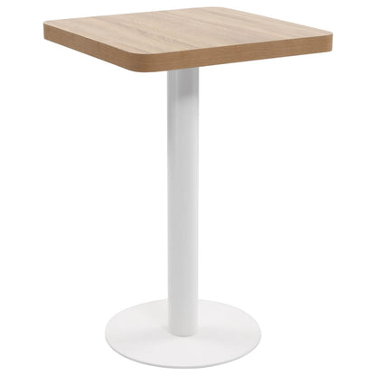 Mesa De Bistró Mdf Marrón Claro 50X50 Cm