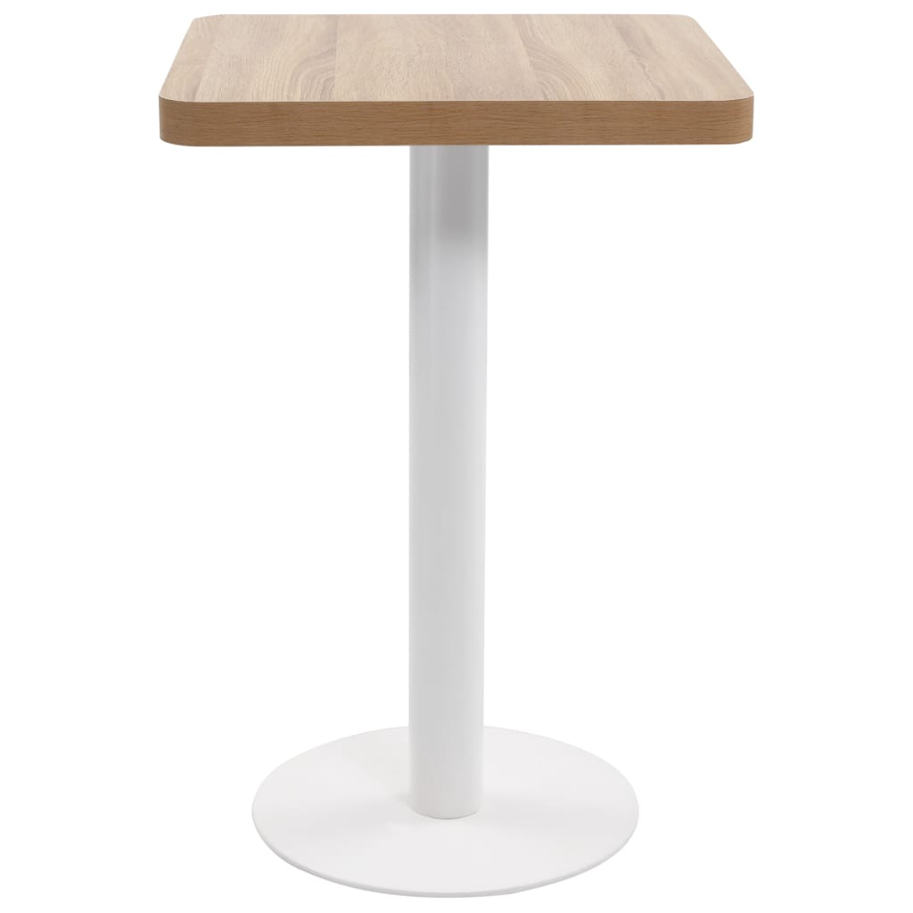 Mesa De Bistró Mdf Marrón Claro 50X50 Cm