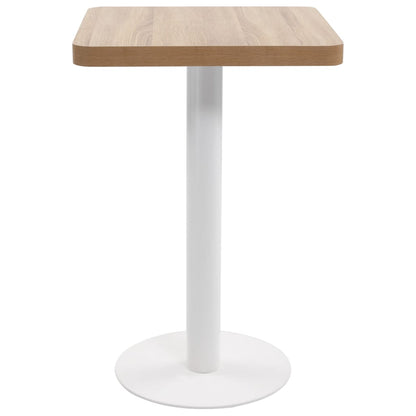 Mesa De Bistró Mdf Marrón Claro 50X50 Cm