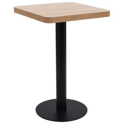 Mesa De Bistró Mdf Marrón Claro 50X50 Cm
