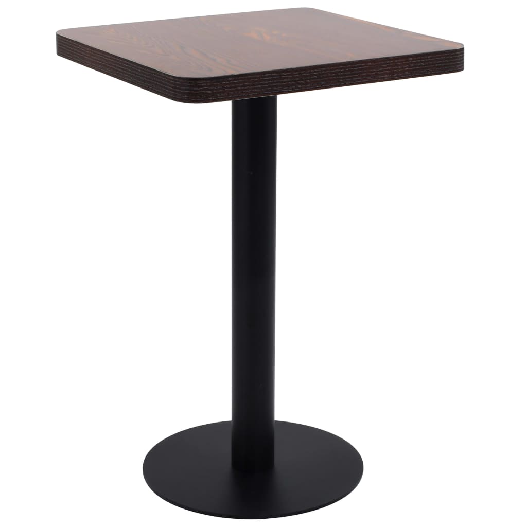 Mesa De Bistró Mdf Marrón Claro 50X50 Cm