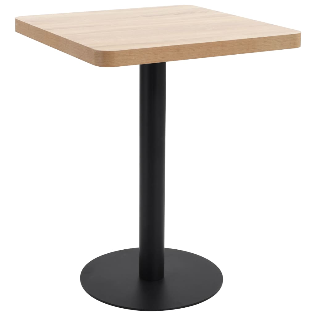 Mesa De Bistró Mdf Marrón Claro 50X50 Cm