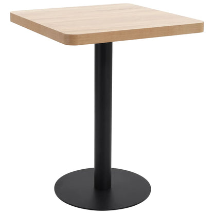 Mesa De Bistró Mdf Marrón Claro 50X50 Cm