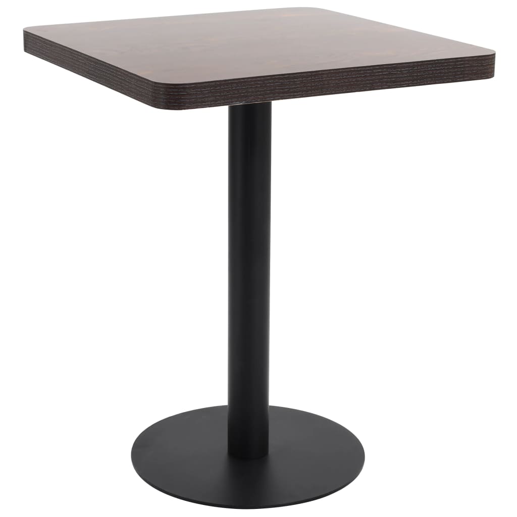 Mesa De Bistró Mdf Marrón Claro 50X50 Cm