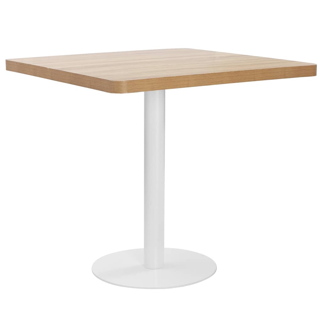 Mesa De Bistró Mdf Marrón Claro 50X50 Cm
