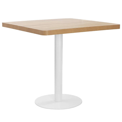 Mesa De Bistró Mdf Marrón Claro 50X50 Cm