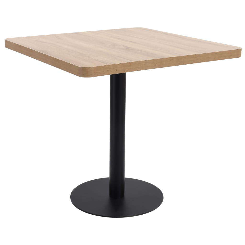 Mesa De Bistró Mdf Marrón Claro 50X50 Cm