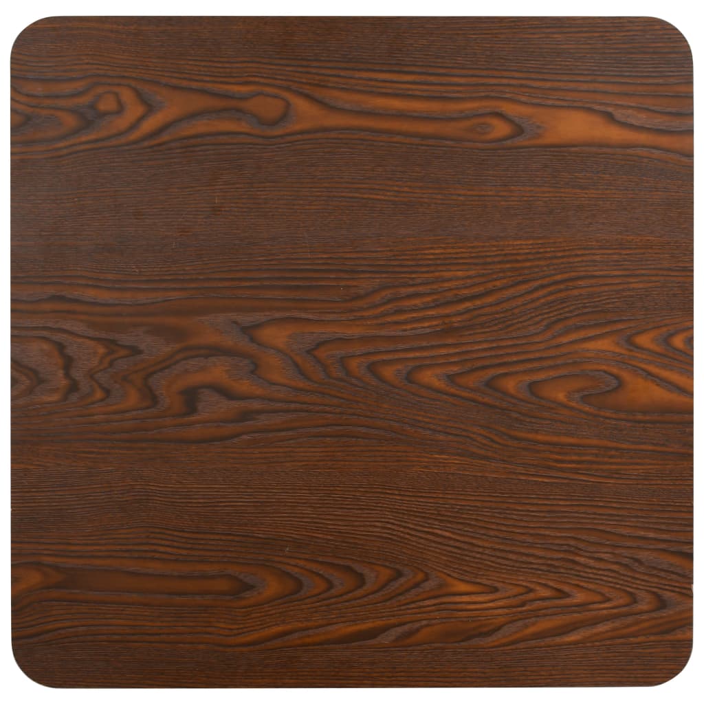 Mesa Bistró Mdf Marrón Oscuro 80X80 Cm