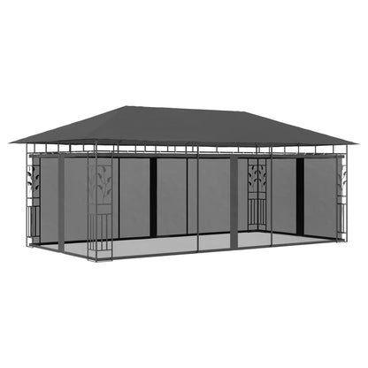 Cenador Con Mosquitera Gris Taupe 6X3X2,73 M 180 G/M²