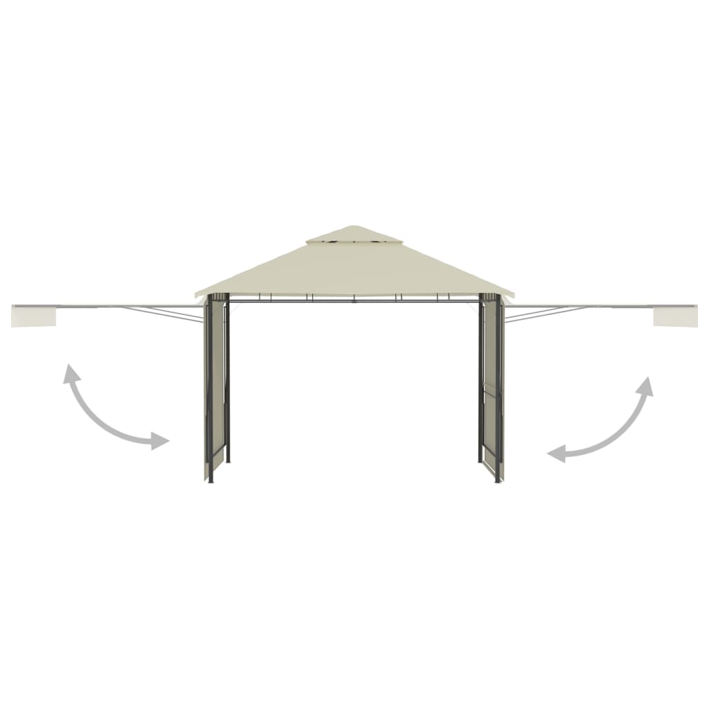 Cenador Con Tejado Doble Extensible 3X3X2,75M 180G/M²
