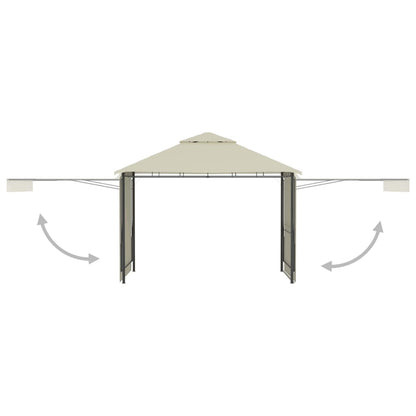 Cenador Con Tejado Doble Extensible 3X3X2,75M 180G/M²