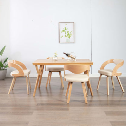 Sillas De Comedor 6 Unidades Cuero Sintético Marrón