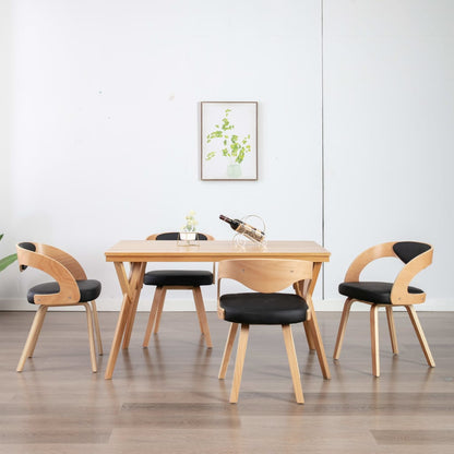 Sillas De Comedor 6 Unidades Cuero Sintético Marrón