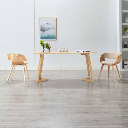 Sillas De Comedor 4 Uds Madera Curvada Cuero Sintético Negro