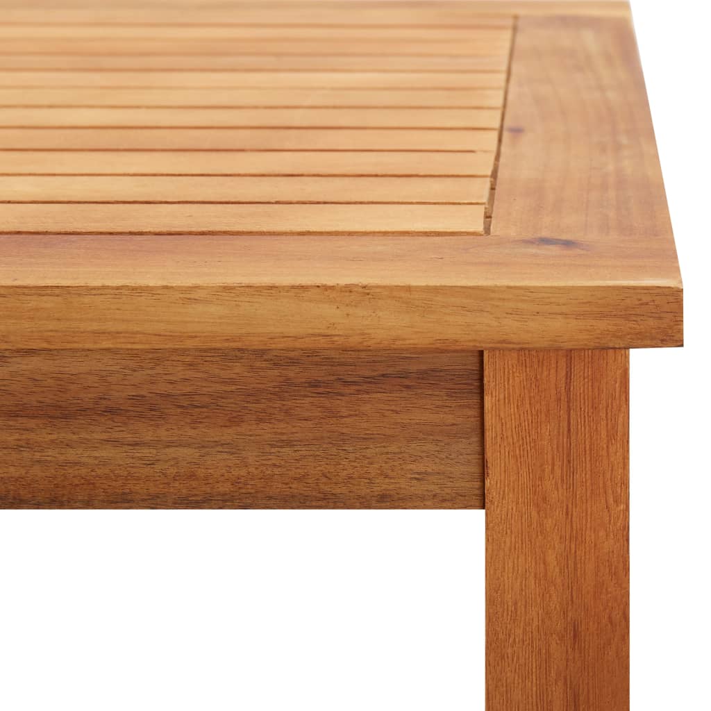 Mesa De Centro De Jardín Madera Maciza De Acacia