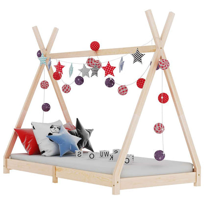 Estructura De Cama Infantil Madera Maciza Pino Blanca
