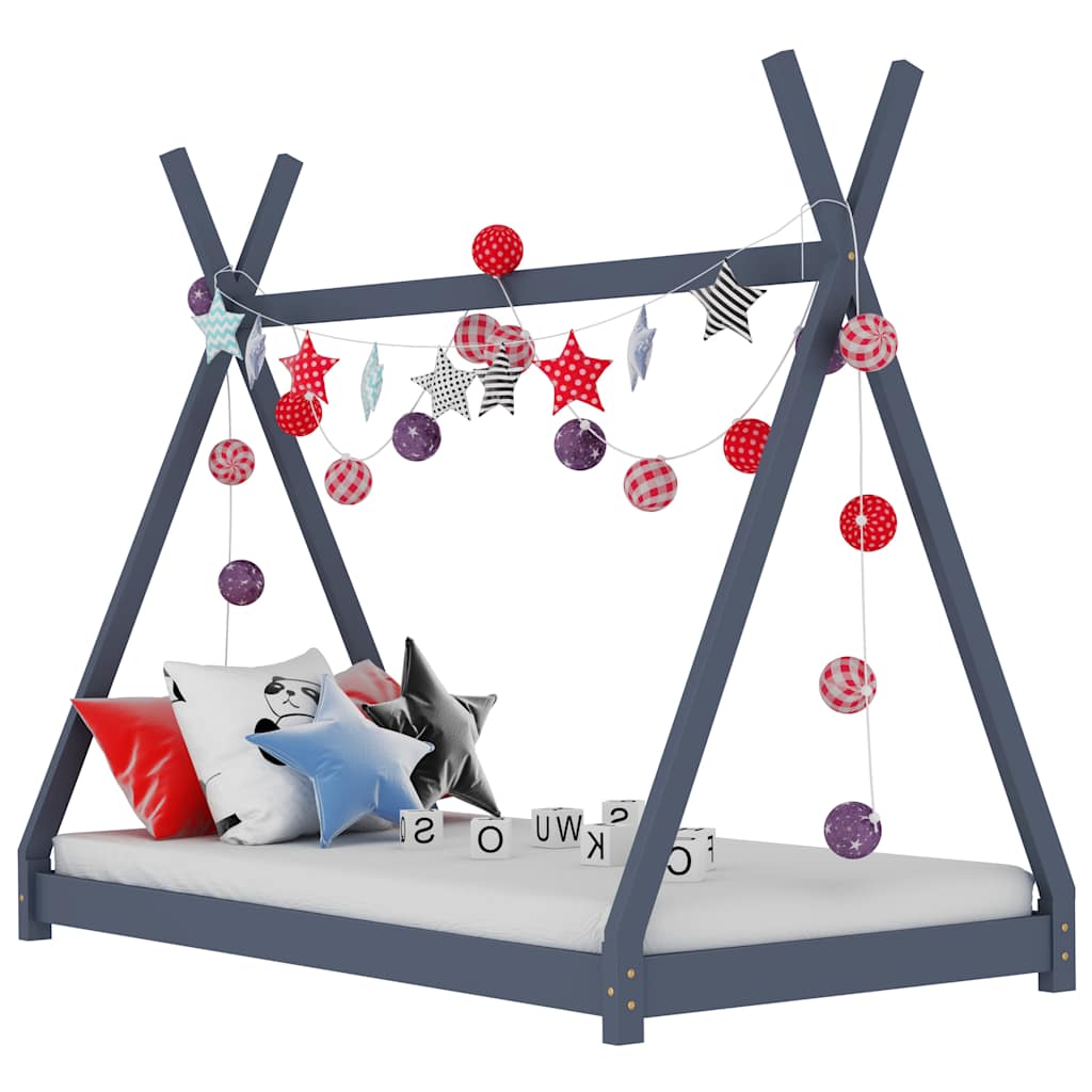 Estructura De Cama Infantil Madera Maciza Pino Blanca