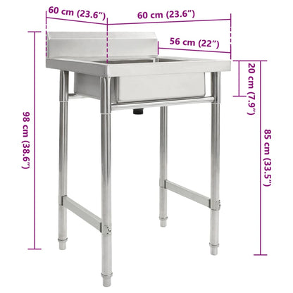 Fregadero De Cocina Con Un Seno Acero Inoxidable