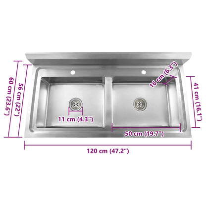Fregadero De Cocina Con Doble Seno Acero Inoxidable