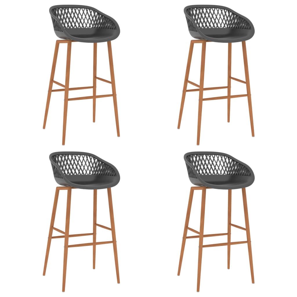 Taburetes De Cocina 4 Unidades Gris